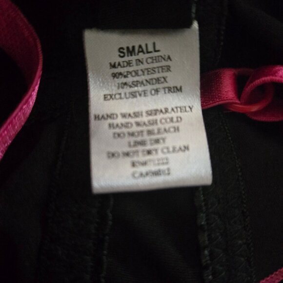 Y2K Rampage Babydoll Lingerie French Maid Mini Dress Size S Black Pink Polka Dot - Picture 11 of 11